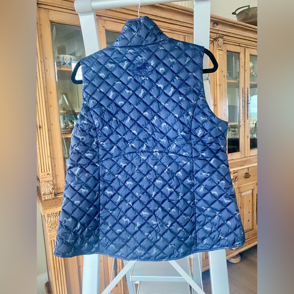 Piper down filled riding vest II by SmartPak, navy with horse pattern, size M - Picture 10 of 12